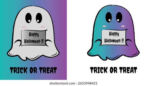Happy Halloween ! Boo send you a greeting card of halloween. Happy Holiday too. Is purple nice color for the boo? Guess what. Trick or Treat guys?
