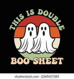 Happy Halloween Boo Sheet T-Shirt Design.