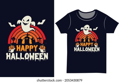 Happy Halloween boo t shirt design