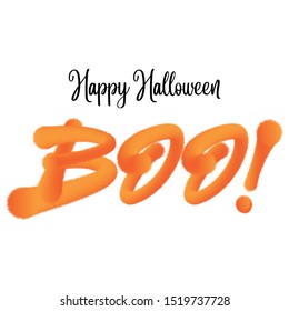 Happy Halloween. BOO! Text Banner, Vector