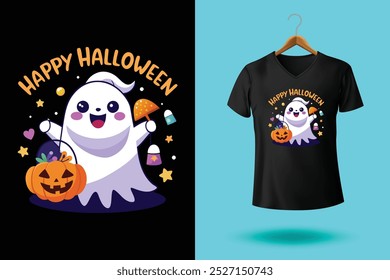 Happy Halloween boo t-shirt design