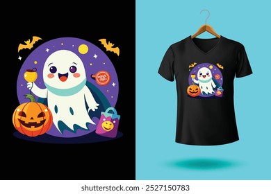 Happy Halloween boo t-shirt design