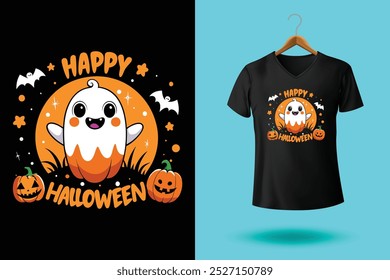 Happy Halloween boo t-shirt design