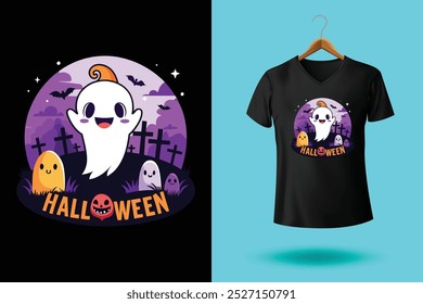 Happy Halloween boo t-shirt design