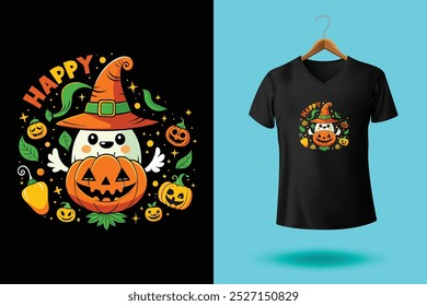 Happy Halloween boo t-shirt design