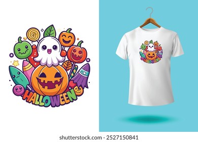 Happy Halloween boo t-shirt design