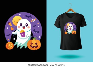 Happy Halloween boo t-shirt design