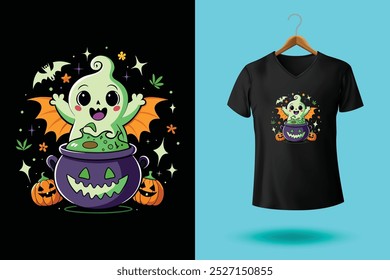 Happy Halloween boo t-shirt design