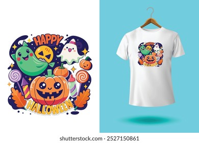 Happy Halloween boo t-shirt design