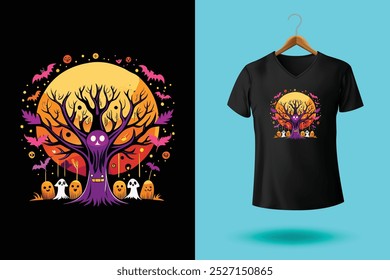 Happy Halloween boo t-shirt design