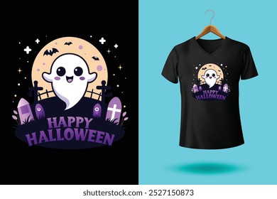 Happy Halloween boo t-shirt design