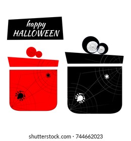 Happy Halloween boxes. Vector illustration.