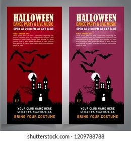 Happy Halloween brochure design vector 