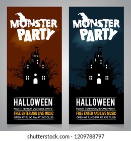 Happy Halloween brochure design vector 