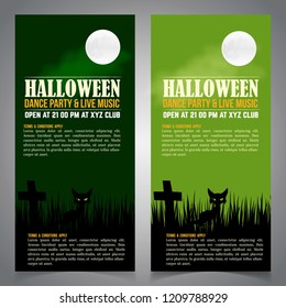 Happy Halloween brochure design vector 