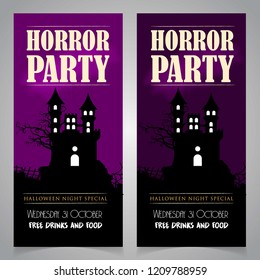Happy Halloween brochure design vector 