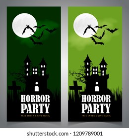 Happy Halloween brochure design vector 