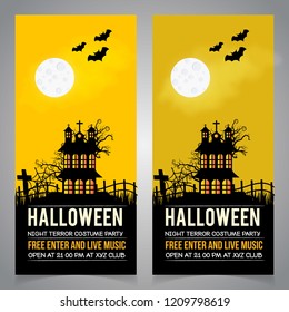 Happy Halloween brochure design vector