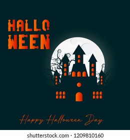 Happy Halloween brochure design vector
