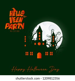 Happy Halloween brochure design vector