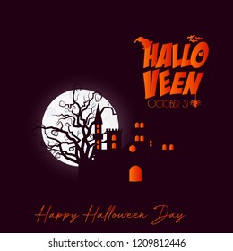 Happy Halloween brochure design vector