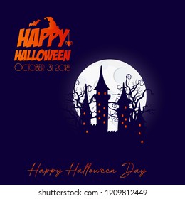 Happy Halloween brochure design vector