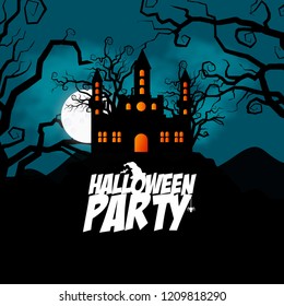 Happy Halloween brochure design vector