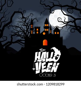 Happy Halloween brochure design vector