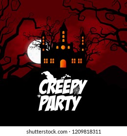 Happy Halloween brochure design vector