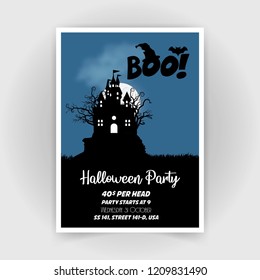 Happy Halloween brochure design vector