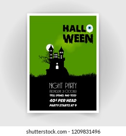 Happy Halloween brochure design vector