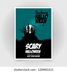 Happy Halloween brochure design vector