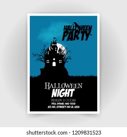 Happy Halloween brochure design vector