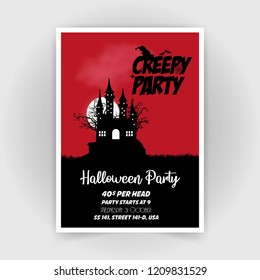 Happy Halloween brochure design vector