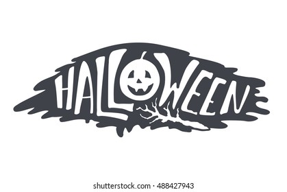 Happy Halloween Calligraphy backgrounds. Vector Halloween banner signs. Halloween lettering holiday text. message design background