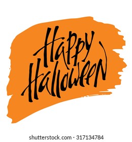 Happy Halloween Calligraphy. Halloween banner. Halloween lettering. 