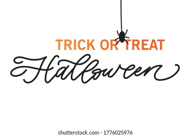 Happy Halloween calligraphy for banner, poster, greeting card, party invitation. Holiday illustration. Halloween text banner. 
