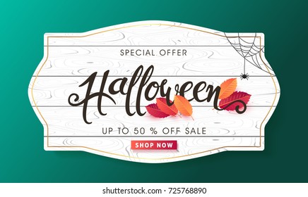 Happy Halloween calligraphy. banners party invitation.Vector illustration.