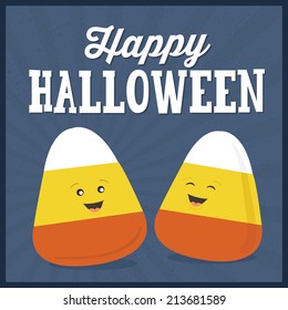 Happy Halloween Candy Corn | Cartoon Candy corn Vector