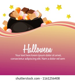 happy halloween candy and treat template
