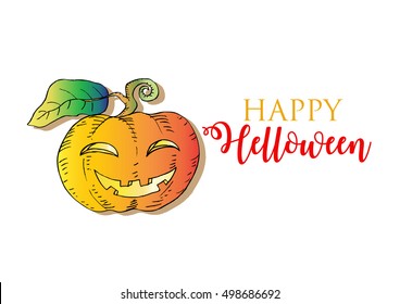 Happy Halloween. Halloween card.