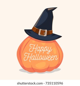Happy Halloween card, background, poster. Vector illustration.