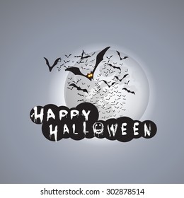 Happy Halloween Card Design Template - Vector Illustration