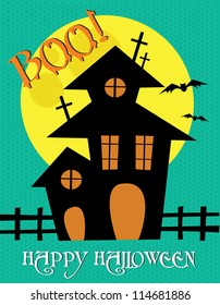 happy halloween card design. vector illustration
