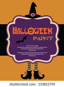 happy halloween card design. vector illustration