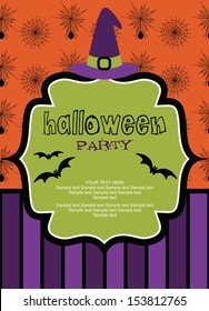 happy halloween card design. vector illustration