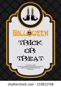 happy halloween card design. vector illustration