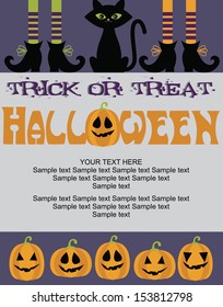 happy halloween card design. vector illustration
