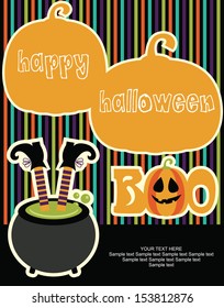 happy halloween card design. vector illustration
