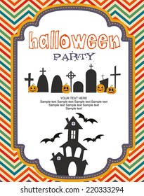 happy halloween card design. vector illustration